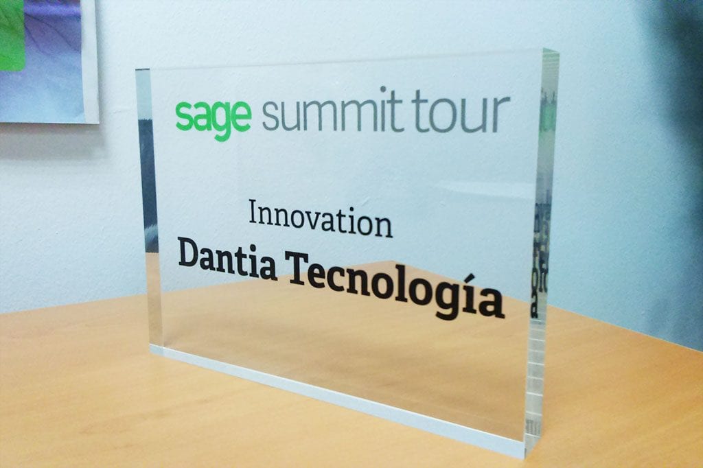 DANTIA Tecnología, Premio a la Innovación en el Sage Summit Madrid 2017