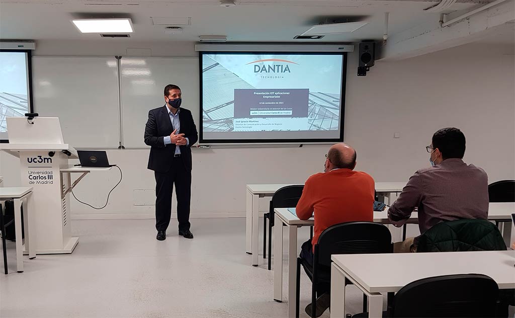 DANTIA Tecnología participa en el Máster Universitario en “Internet de las Cosas: Tecnologías Aplicadas” de la Universidad Carlos III de Madrid