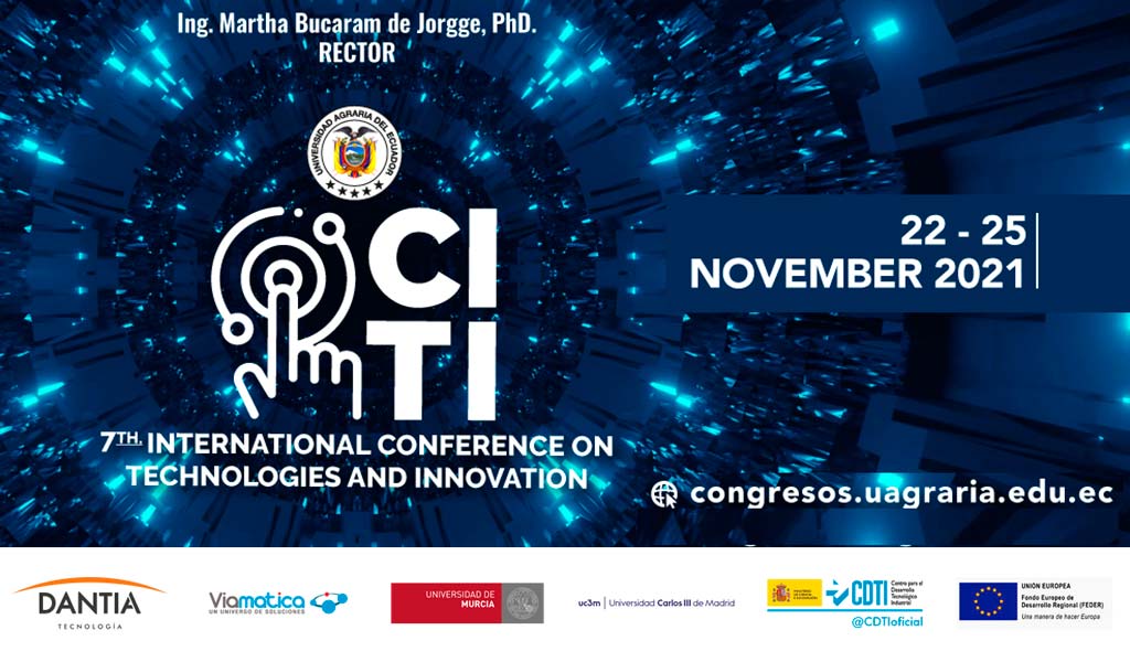 DANTIA Tecnología participa en el VII Congreso Internacional de Tecnologías e Innovación (CITI 2021) celebrado en Guayaquil, Ecuador