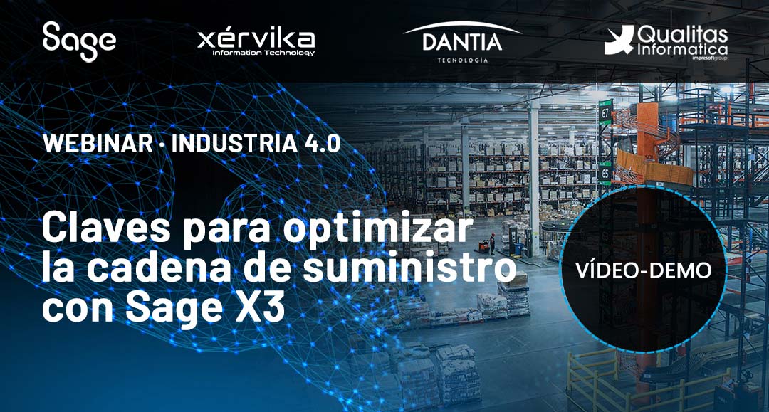 Webinar "Claves para optimizar la cadena de suministro con Sage X3"