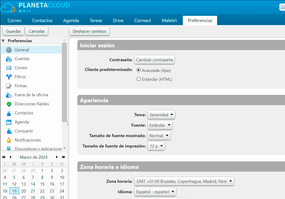 Guía de configuración: Acceso a Zimbra Webmail