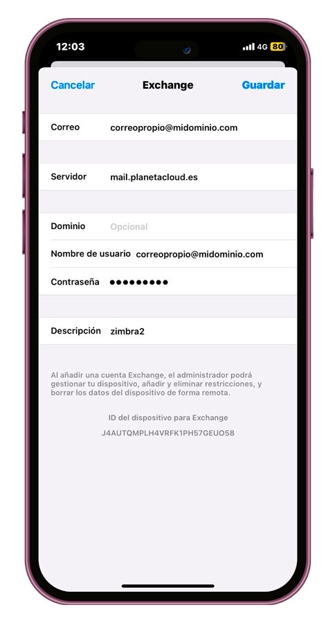 Guía de configuración: Correo EXCHANGE en iPhone