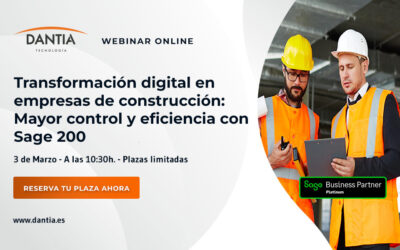 Webinar: Transformación digital en empresas de construcción – Mayor control y eficiencia con Sage 200