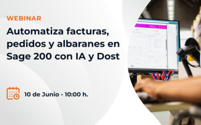 DANTIA Tecnología presenta un webinar gratuito para automatizar la gestión de facturas en Sage 200 con IA y Dost