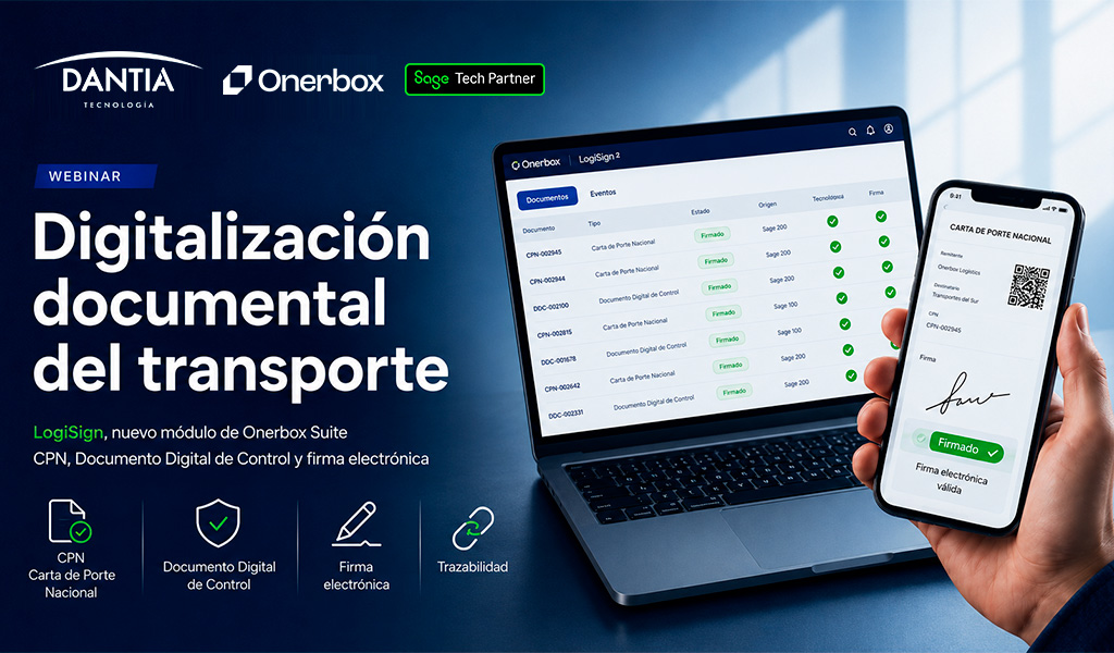 DANTIA Tecnología presenta un webinar sobre digitalización logística integrada con Sage 200